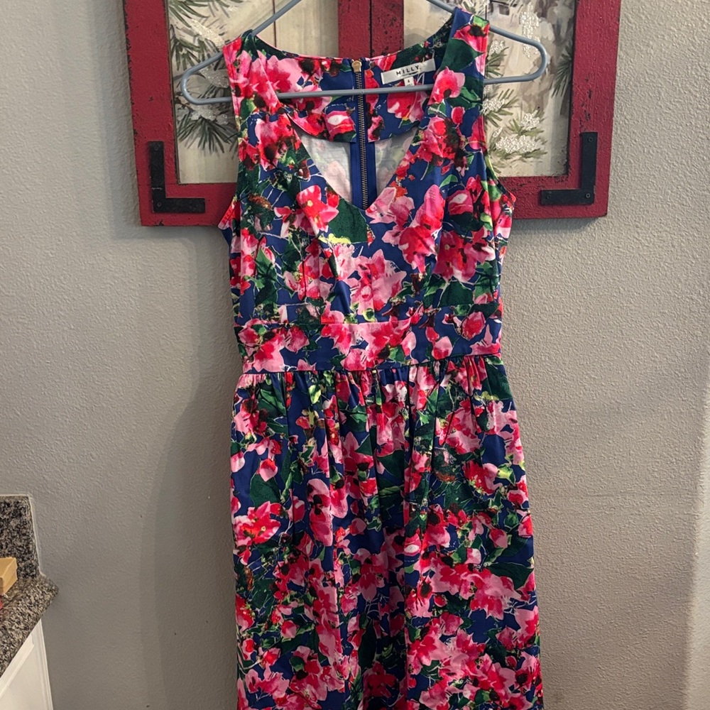 Milly Floral Midi Dress size 4
